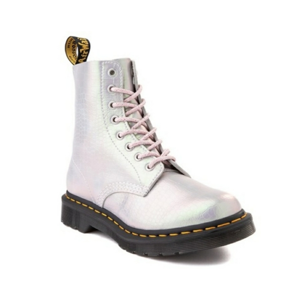 Dr. Martens Shoes - DR. MARTENS PASCAL CROCODILE PINK EYE BOOT